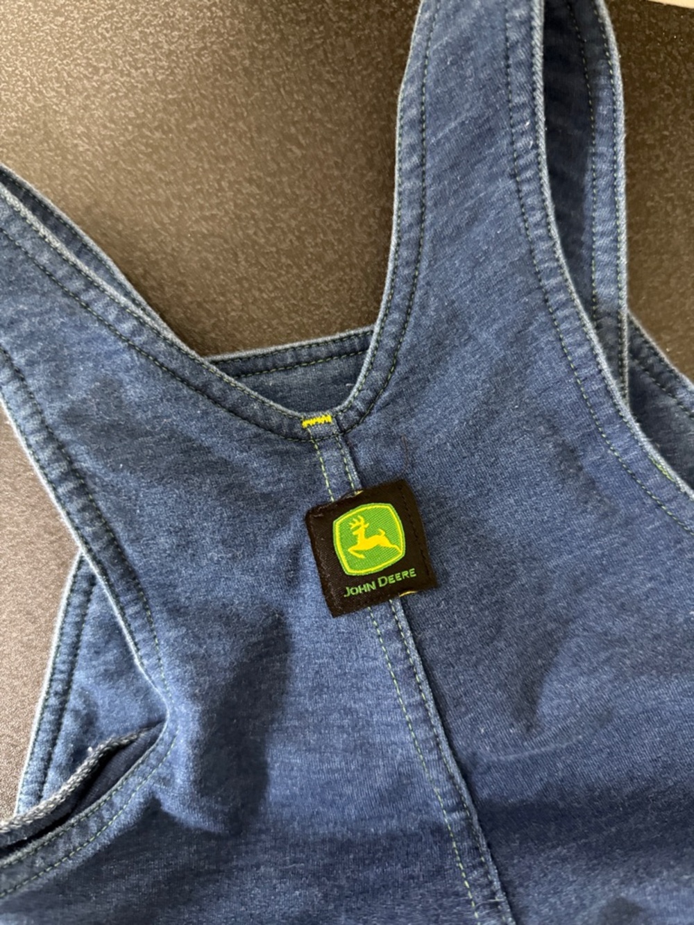Blue Toddler Farm Tractor Embroidered Overalls - Picture 3 of 3